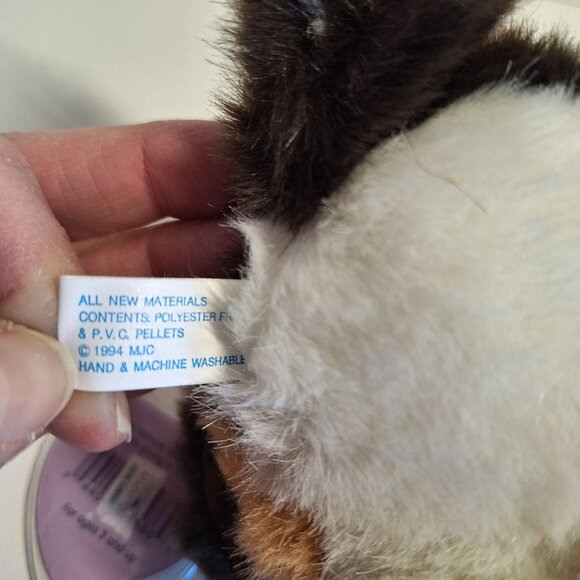 Vintage Puffkins Sherlock Plush Beagle Hound Dog 1994 W/ Tags Swibco Brown White - Picture 6 of 7